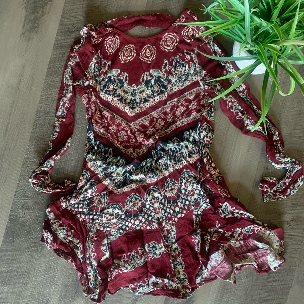 Red Free People Tunic